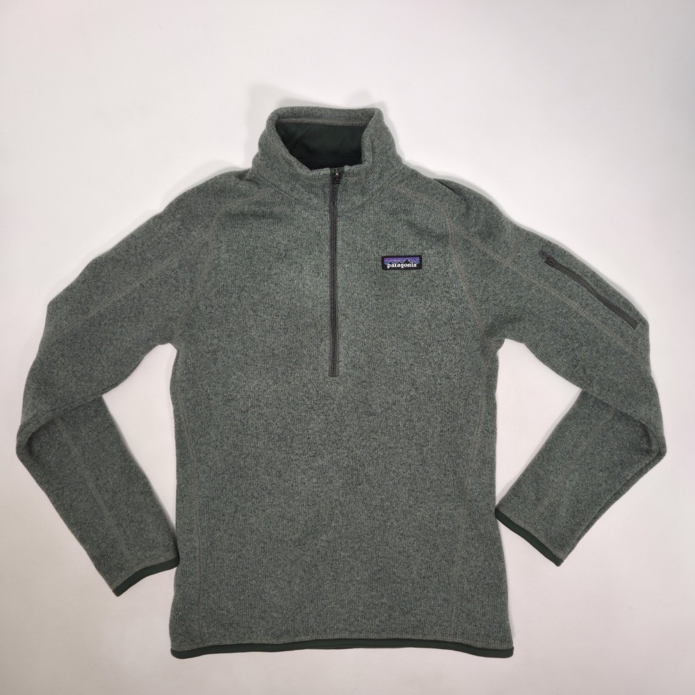 Patagonia Better Sweater Women's XS 1/4 Zip Long Sleeve Fleece Heather Green
